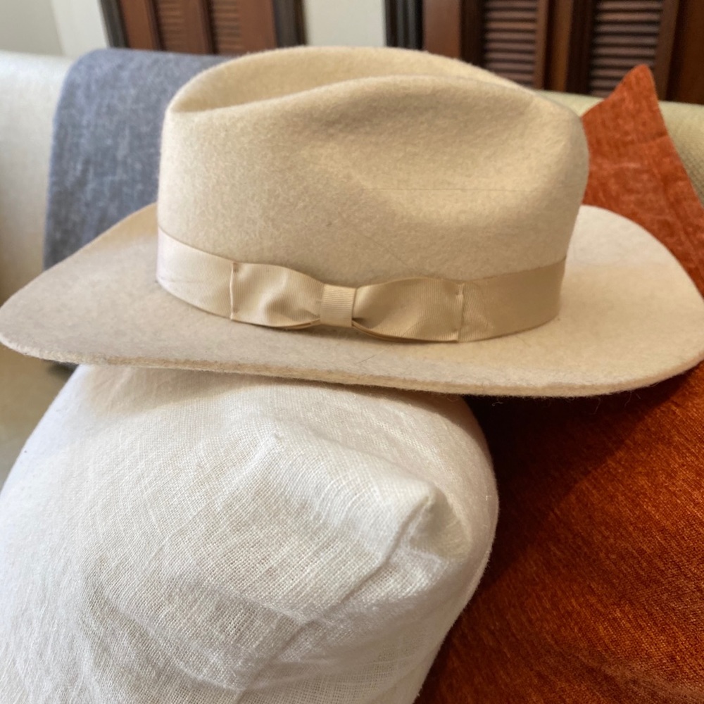 White Fedora Hat W/ Bow
